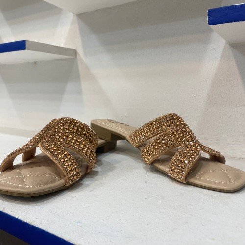 Ladies Flat Sandal Bronze