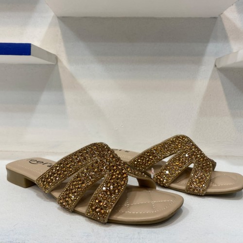 Ladies Sandal Golden stone