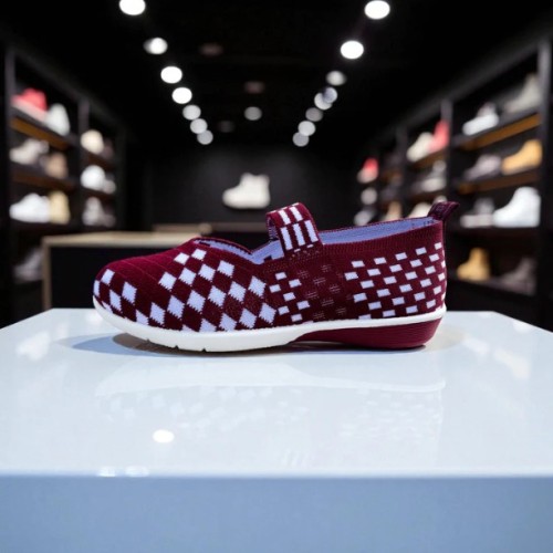 Ladies Pink Loafer With Belt