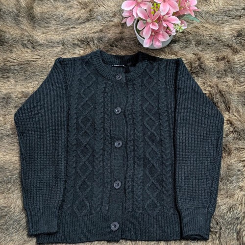 Ladies Sweater 5 Batton Solid color