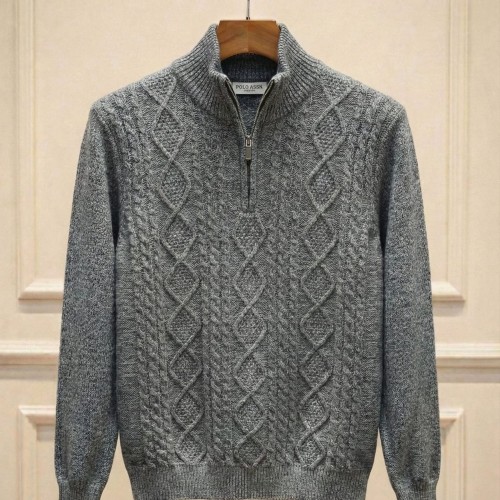 Mens Short Zipper Sweater