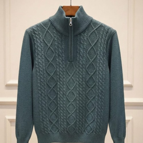 Mens Short Zipper Sweater