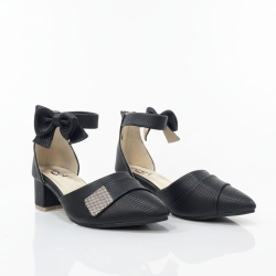 Girl&amp;#039;s belt heel Black